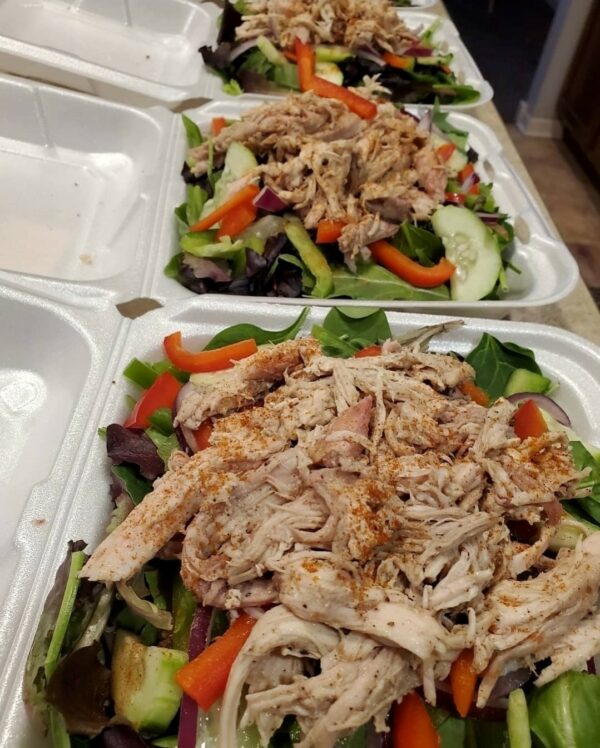 Smoked pulled turkey salad